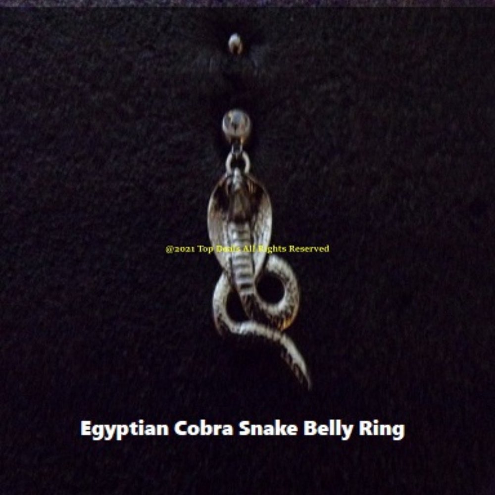 Navel Piercing ~ Egyptian Cobra Snake